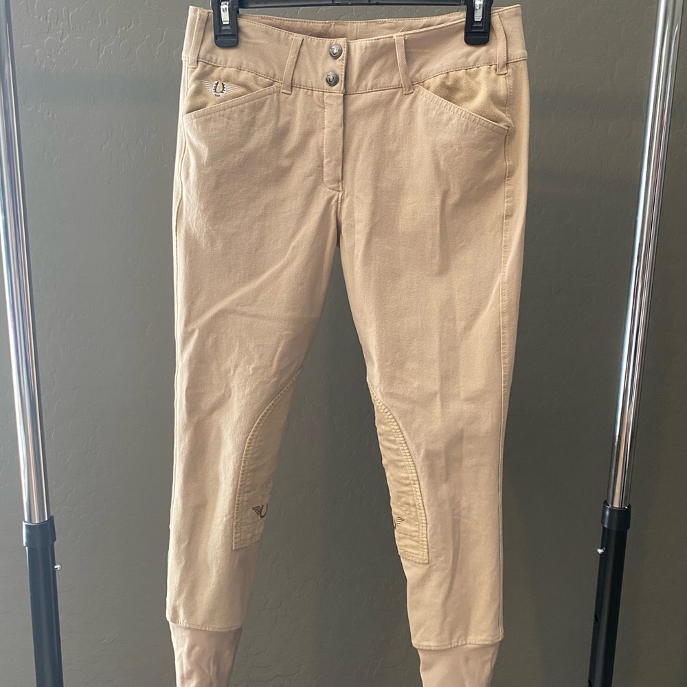TuffRider Sierra Bamboo Knee Patch Breeches - Safari